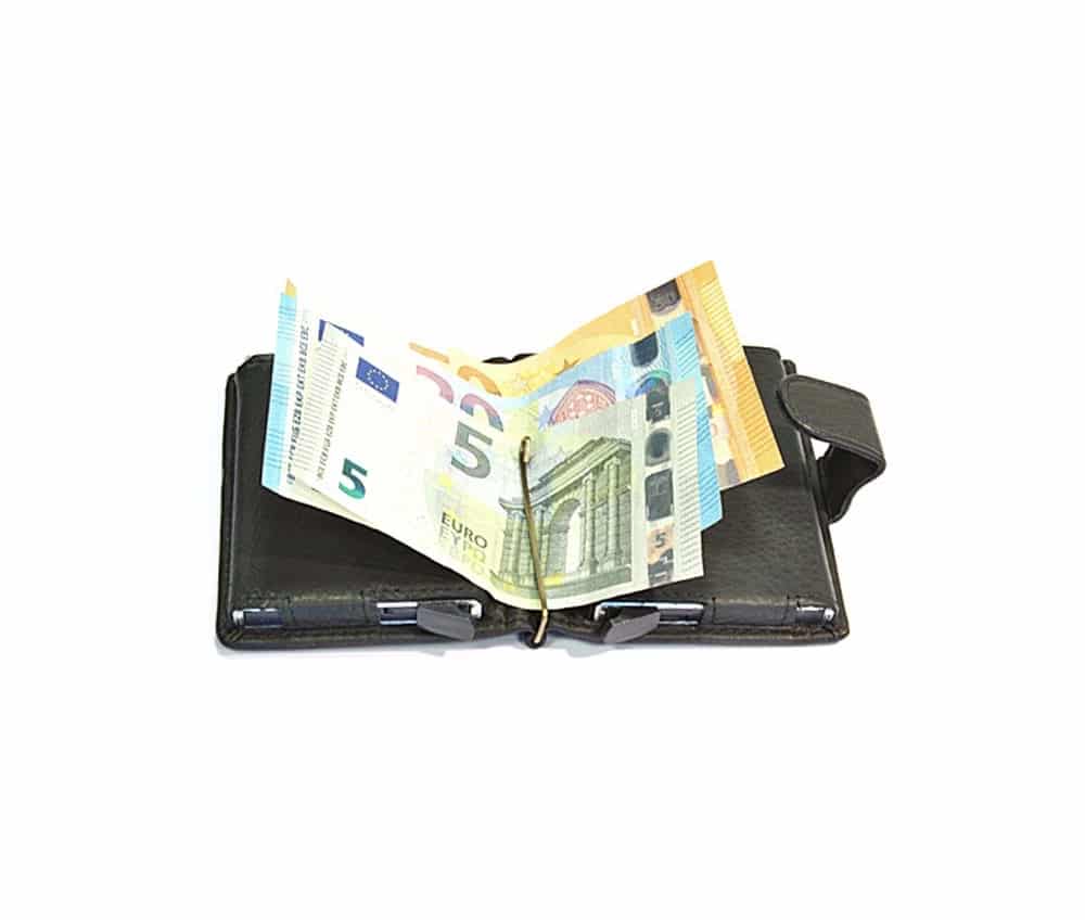 Figuretta Cardprotector Dubbel Leer — Zwart