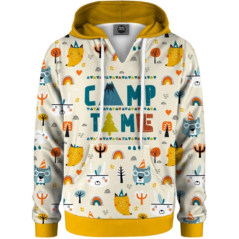 camp time kids hoodie kangaroo
