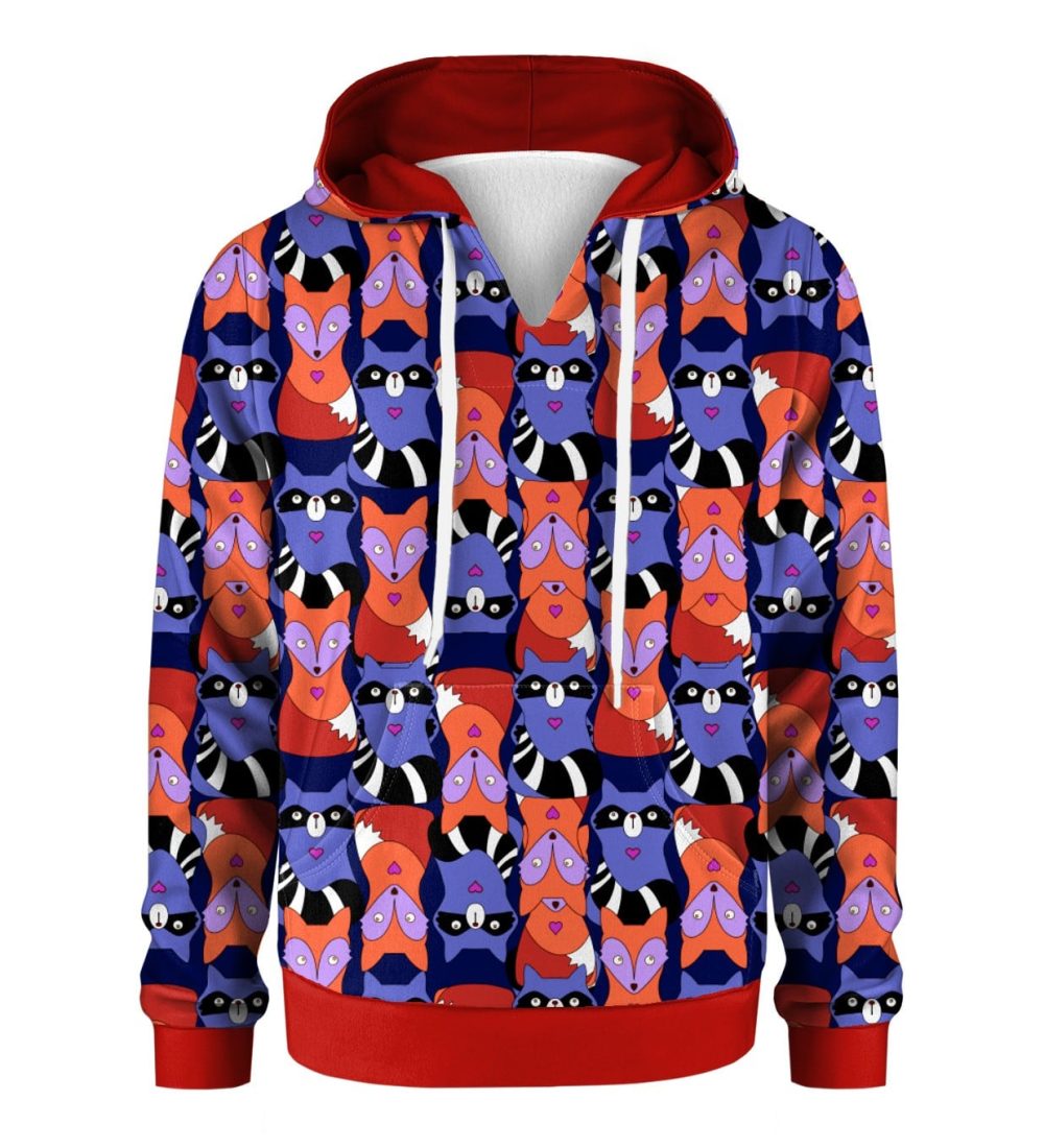 raccoons’n’foxes kids hoodie kangaro