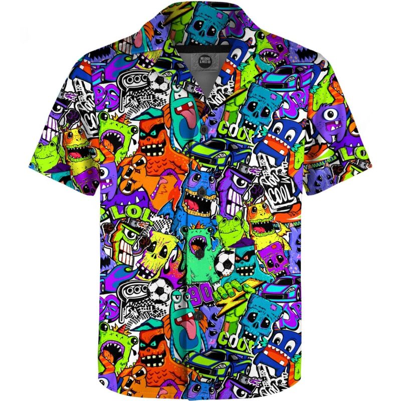 colorful monsters boys shirt
