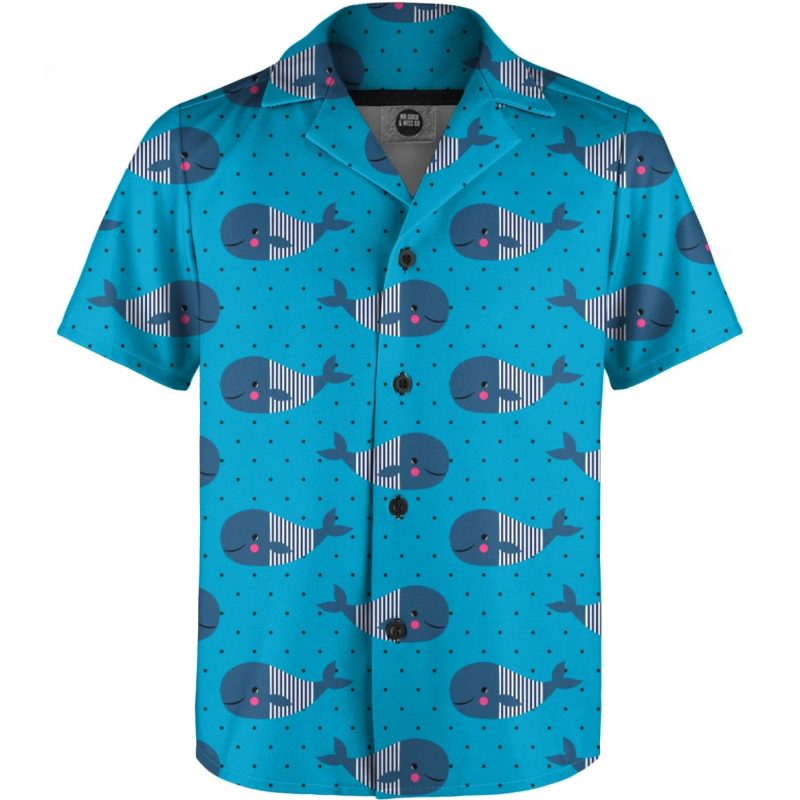 Whales pattern boys shirt