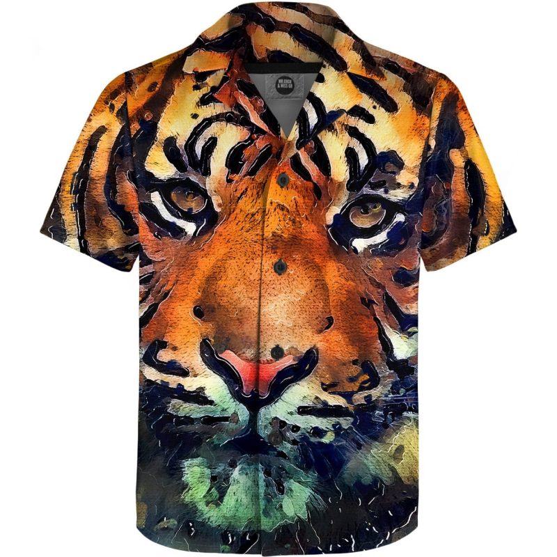 Aquarelle tiger boys shirt
