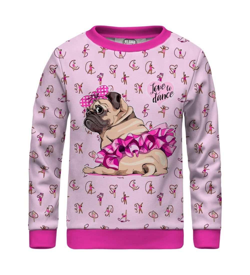 Pug dancer sweater for kids