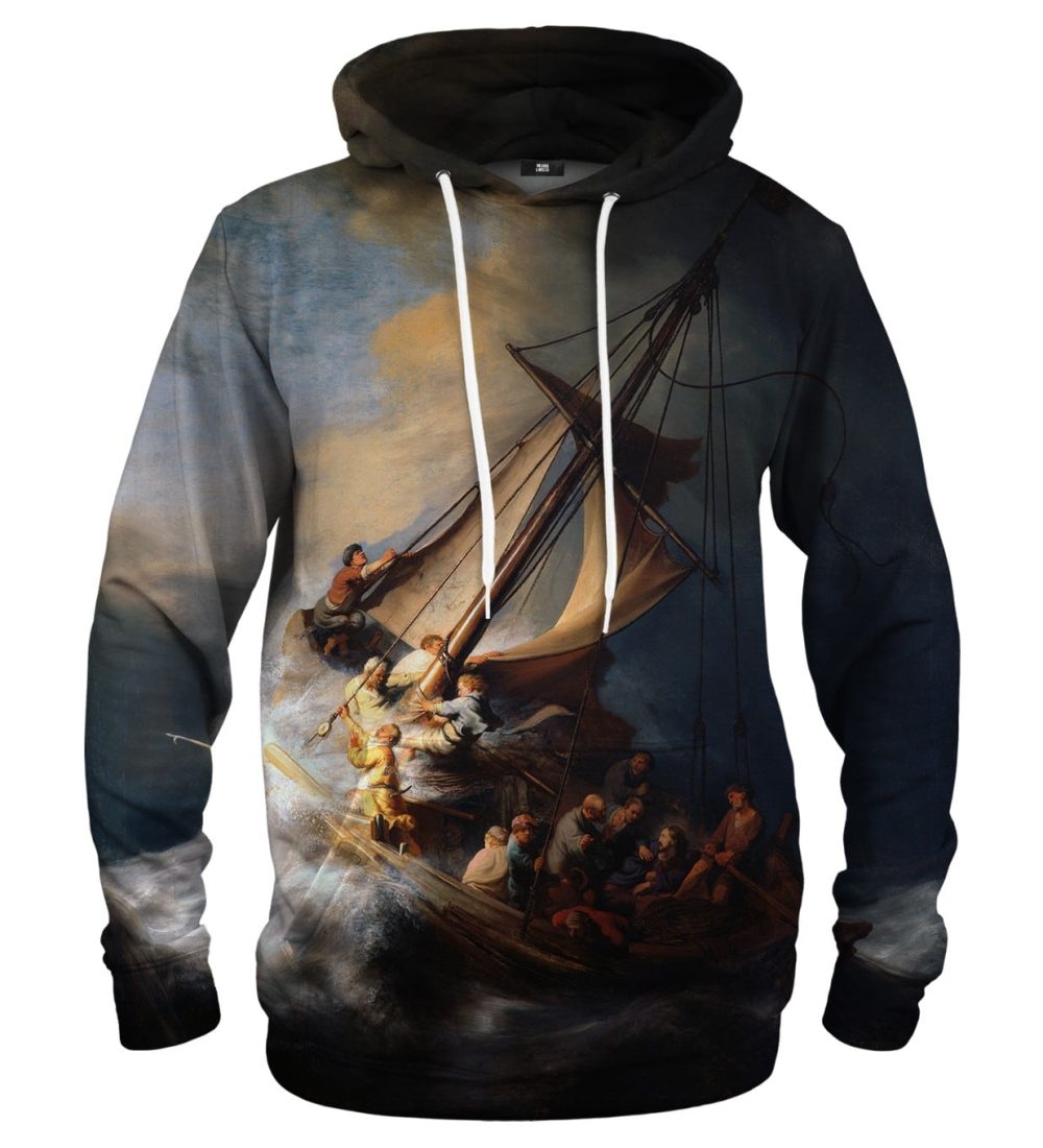 Christ in the Storm on the Lake of Galilee hoodie