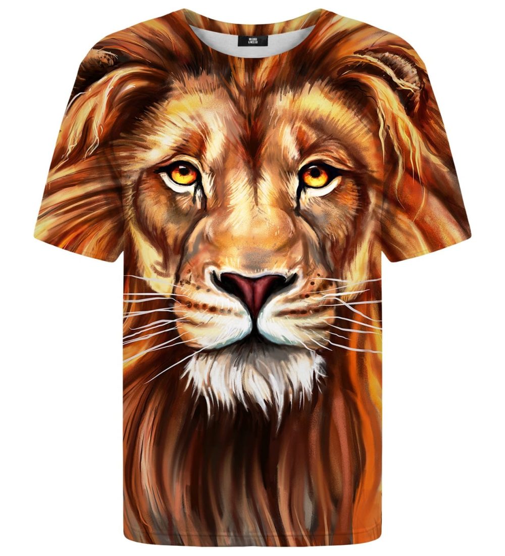 oil painting lion t-shirt