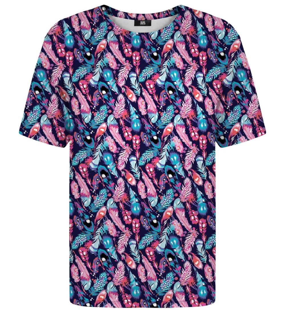 colorful feathers  t-shirt