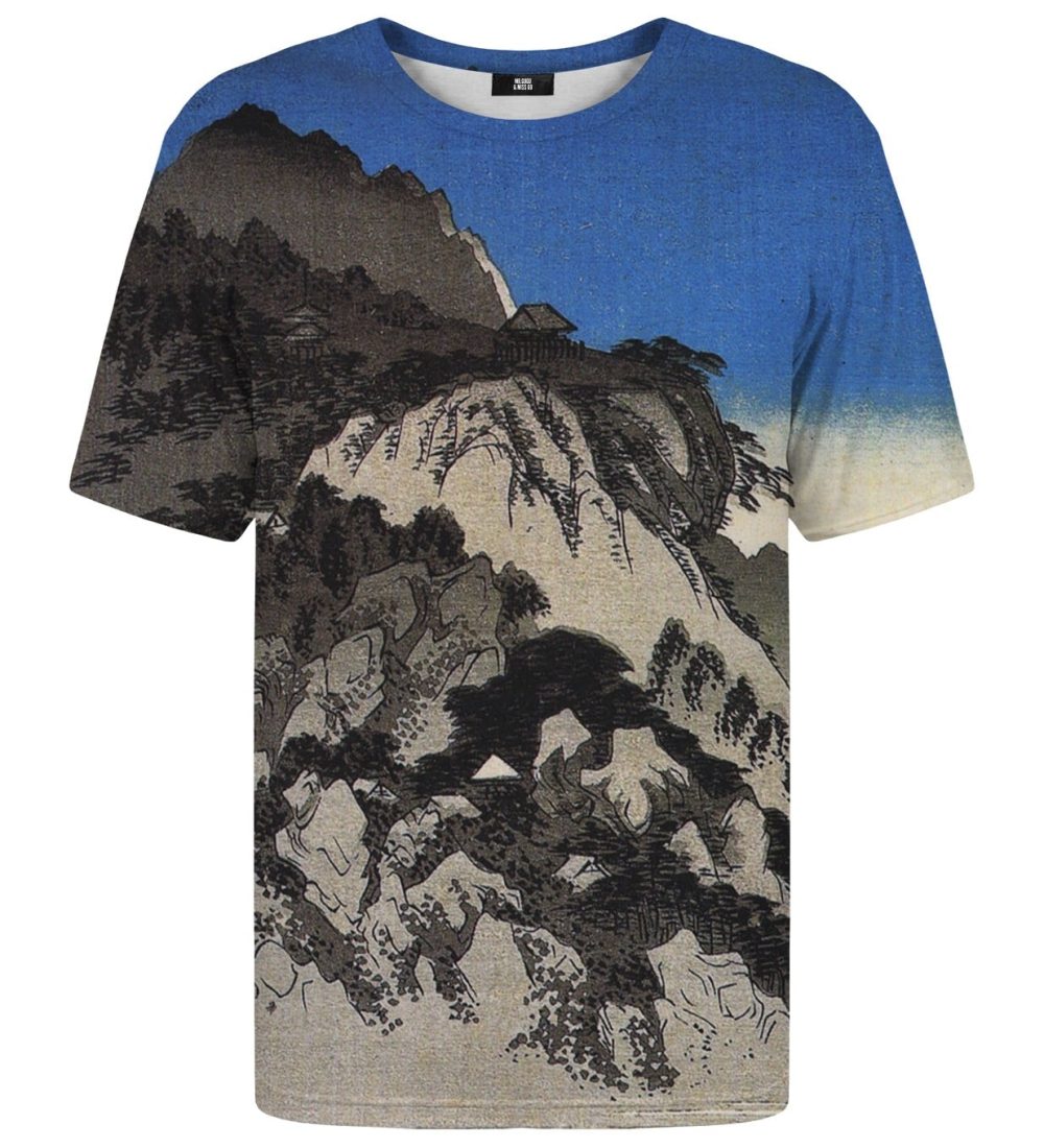 Full moon over a mountain landscape t-shirt
