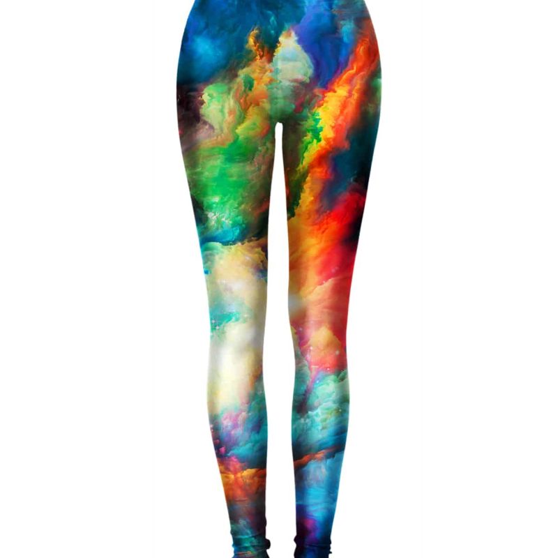 colorful space leggings