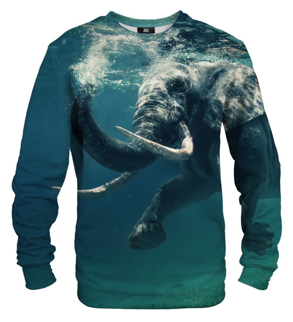 Water elephant cotton sweater