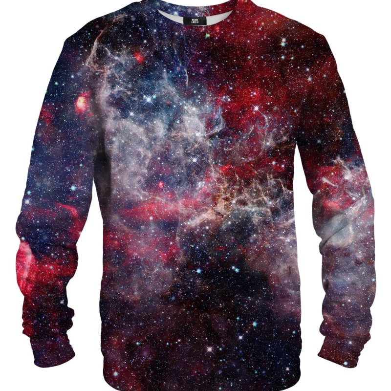 deep red nebula cotton sweater