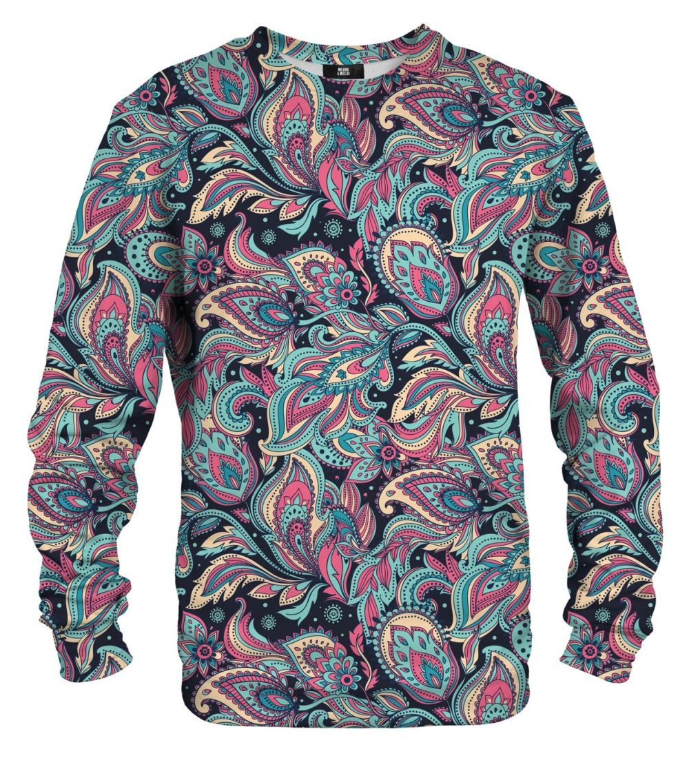 fractal pattern cotton sweater