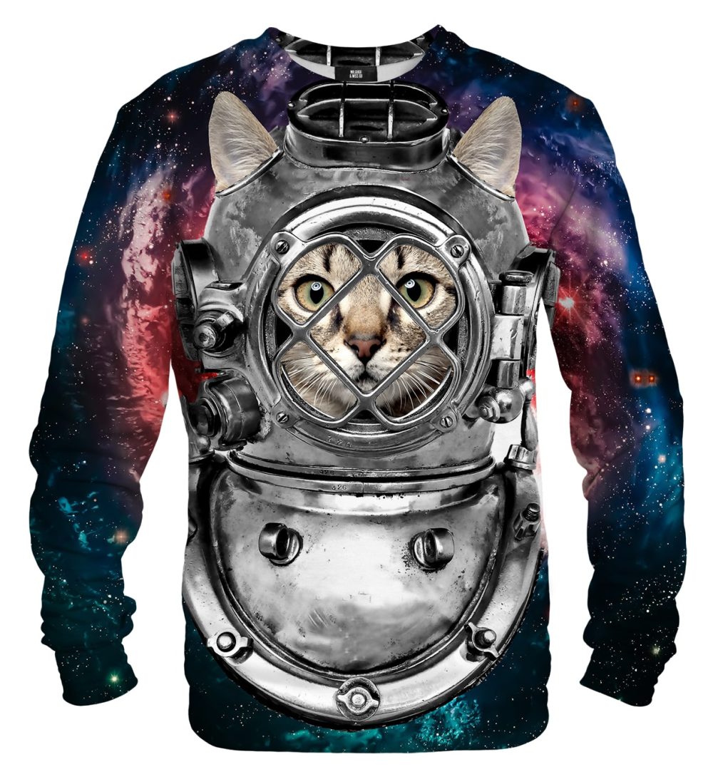 Astronaut Cat cotton sweater