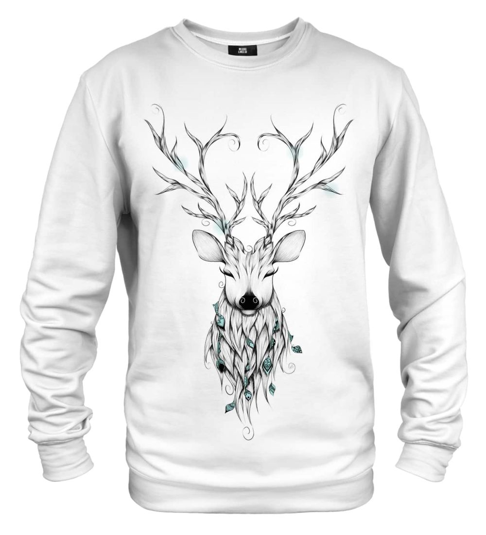 Deer Sketch Cotton Sweater