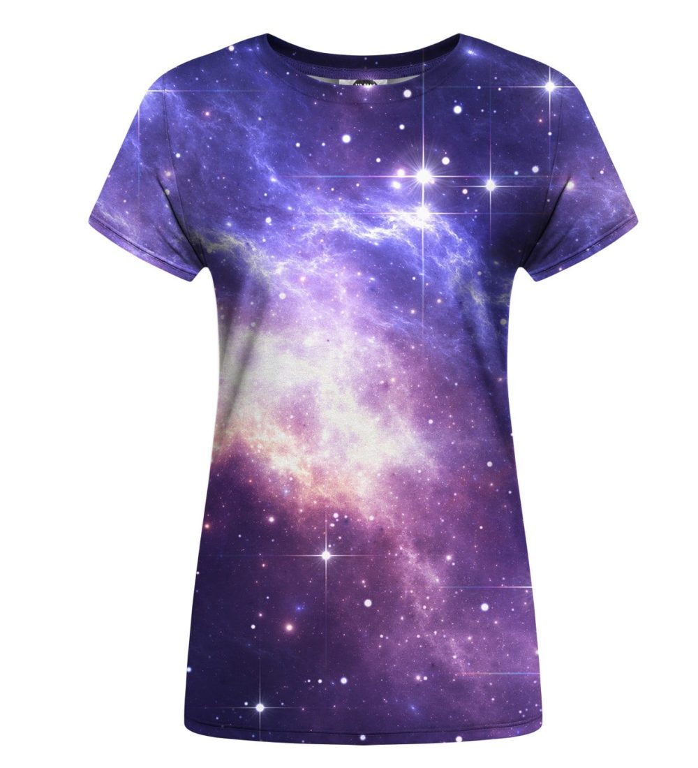 lightning in space womens t-shirt