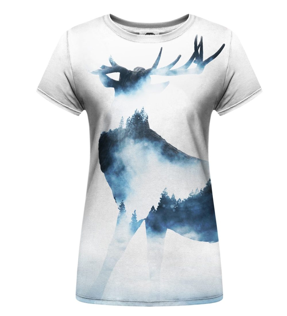 fog deer womens t-shirt