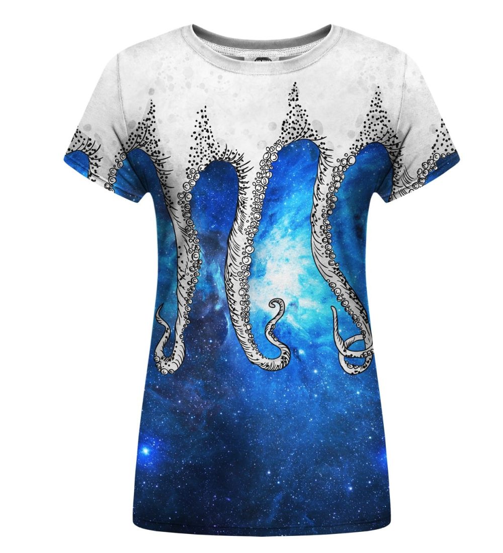 galactic octopus womens t-shirt
