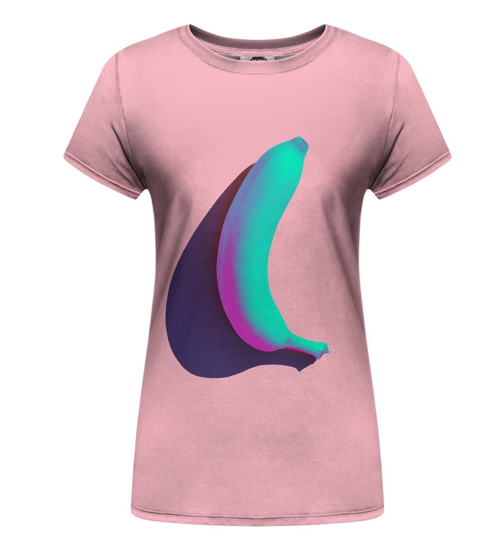 Pink Banana Womens T-shirt