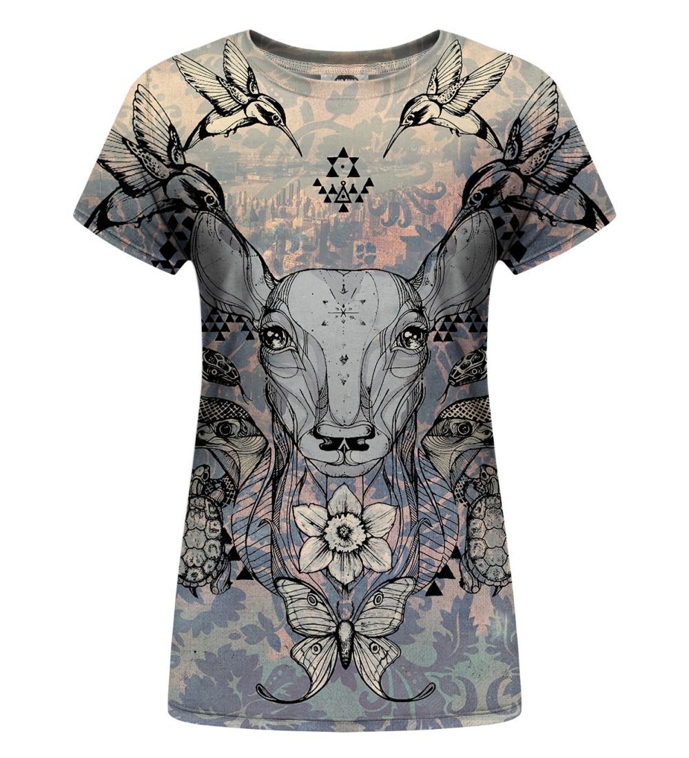 Deer Colage Womens t-shirt