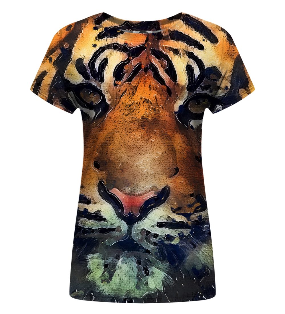 aquarelle tiger womens t-shirt