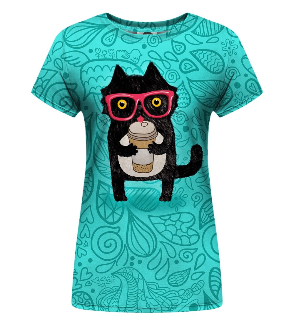 Coffee Cat Womens t-shirt