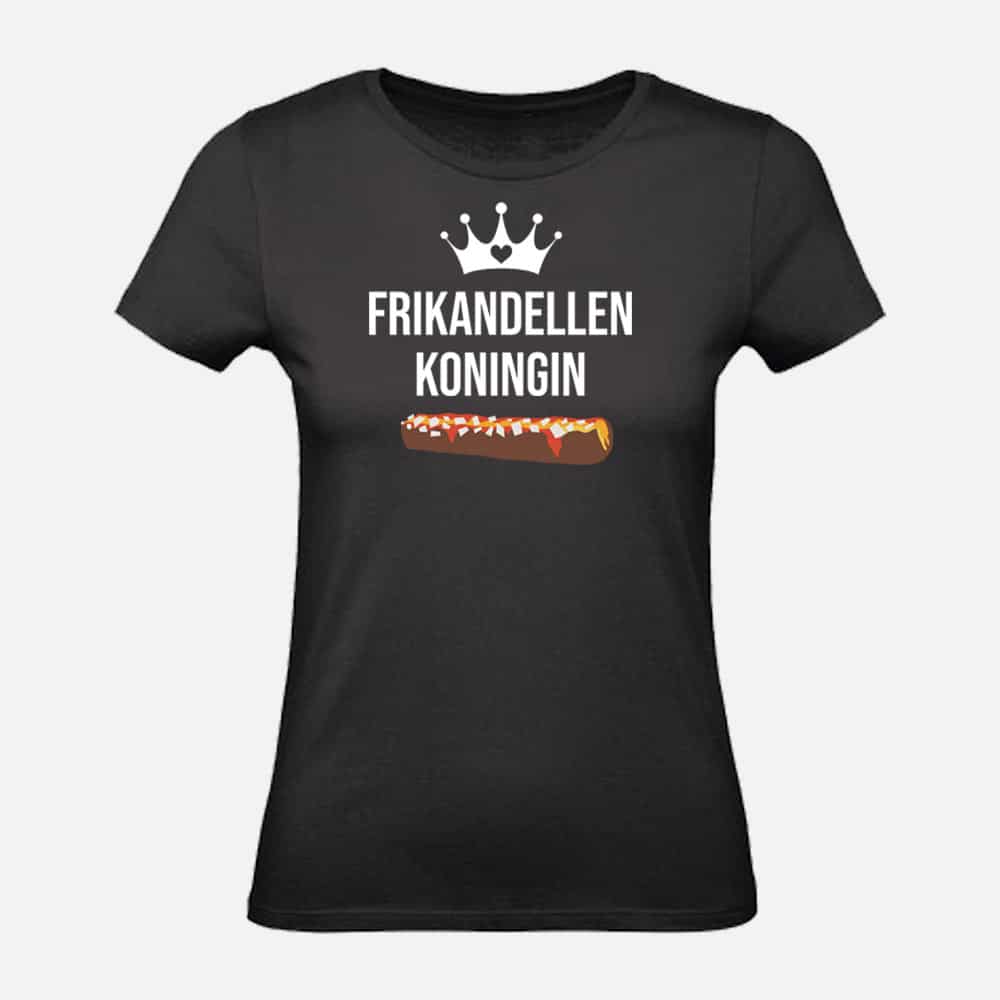 T-shirt-dames-frikandellen-koningin-zwart-1