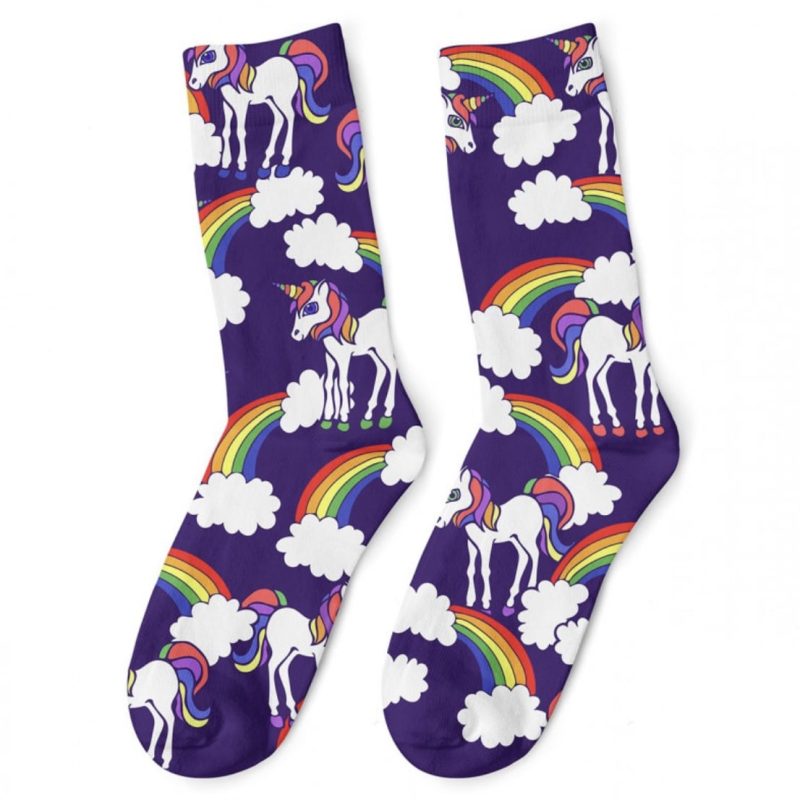 Rainbow unicorn sokken