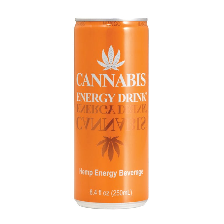 Cannabis Energy Drink Mango | Tray – 24 blikjes x 250 ml