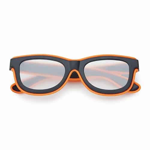 El-wire basic spacebril zwart | Neon oranje