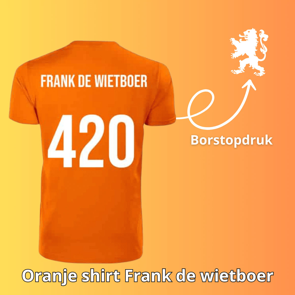 Frank de wietboer oranje shirt