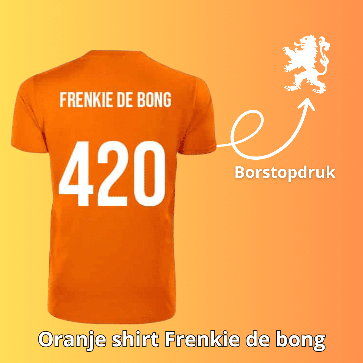 Frenkie de Bong oranje shirt