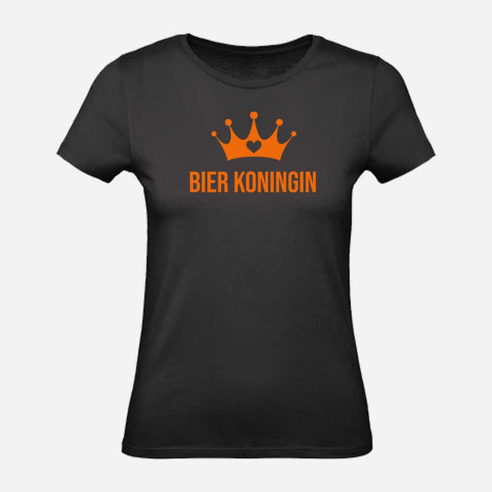 Koningsdag-t-shirt-dames-bier-koningin-zwart