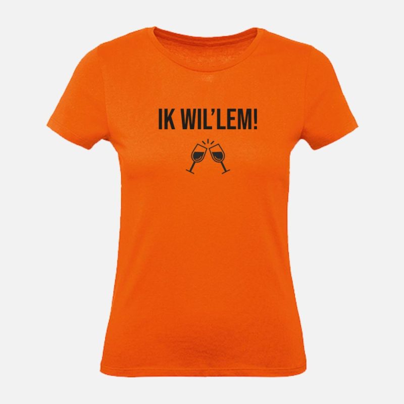 Ik Wil’lem (Wijn) – Dames t-shirt