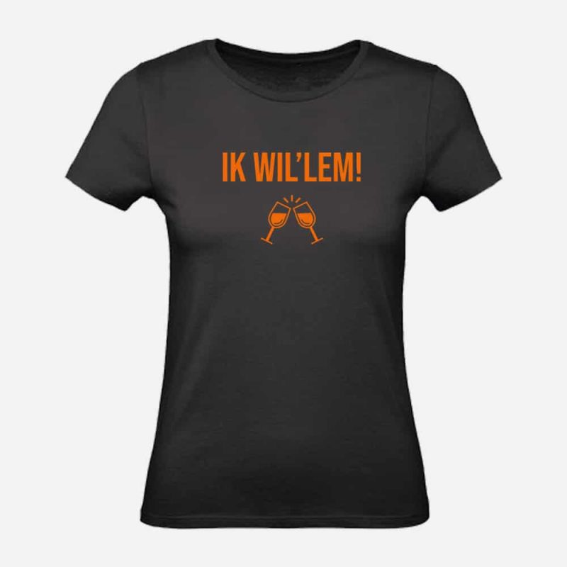 Ik Wil’lem (Wijn) – Dames t-shirt