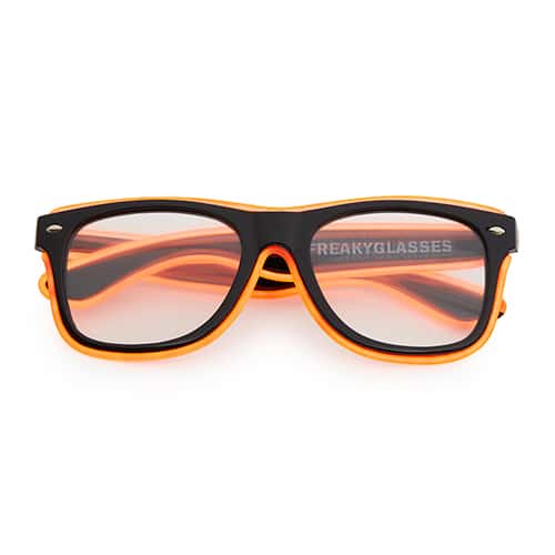 NEON spacebril zwart | Neon oranje