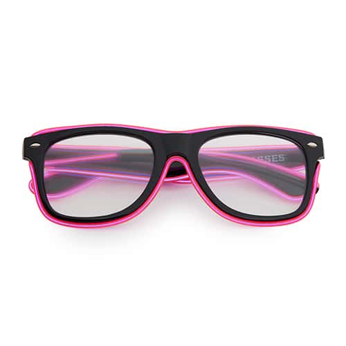 NEON spacebril zwart | Neon roze