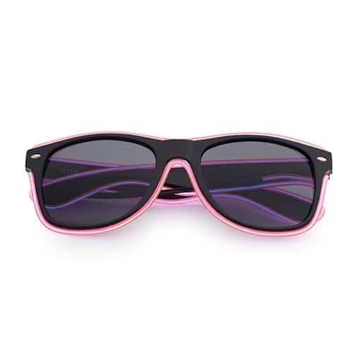 NEON zonnebril zwart | Neon roze