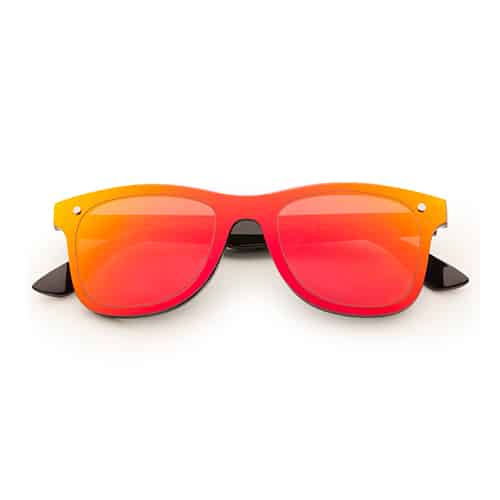 Party zonnebril | Oranje spiegel lenzen