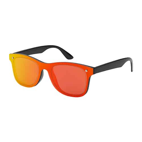 Party zonnebril | Oranje spiegel lenzen