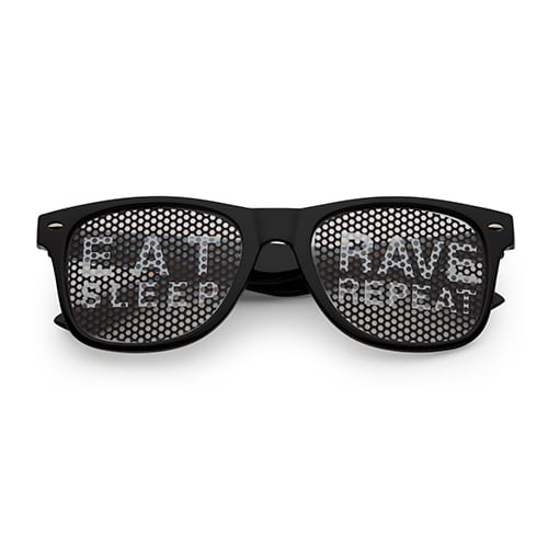 Pinhole spacebril | Eat sleep rave repeat