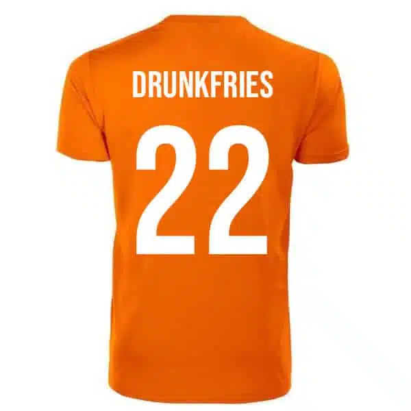 Drunkfries oranje shirt