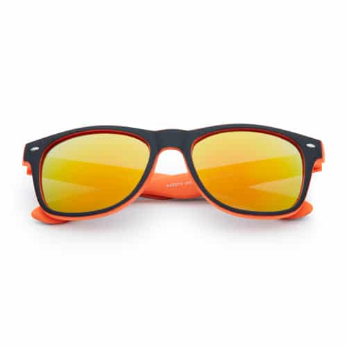 Wayfarer colors zonnebril | oranje-gele spiegel lenzen