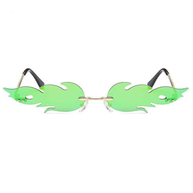 Vlammen zonnebril – Groene lenzen
