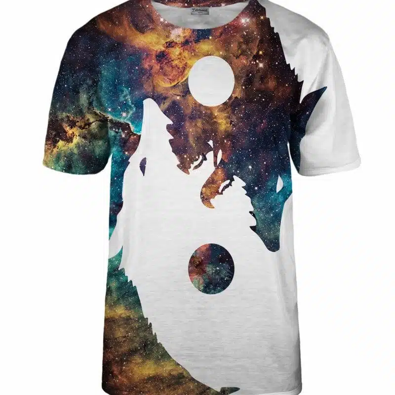 Galaxy Yin Yang Wolf T-shirt