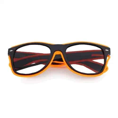 NEON nerdbril zwart | Neon oranje
