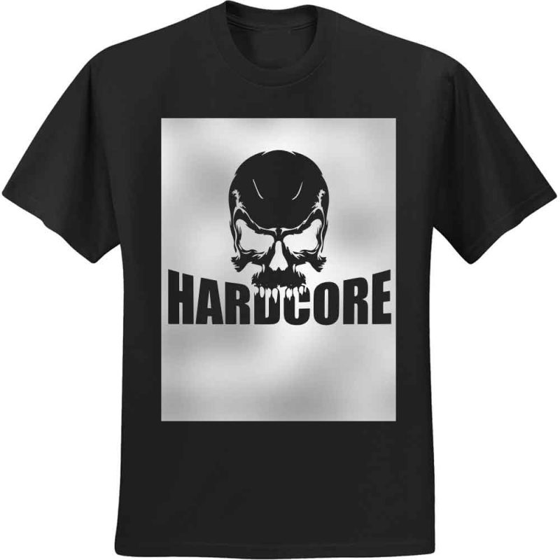 T-shirt Hardcore heren skull