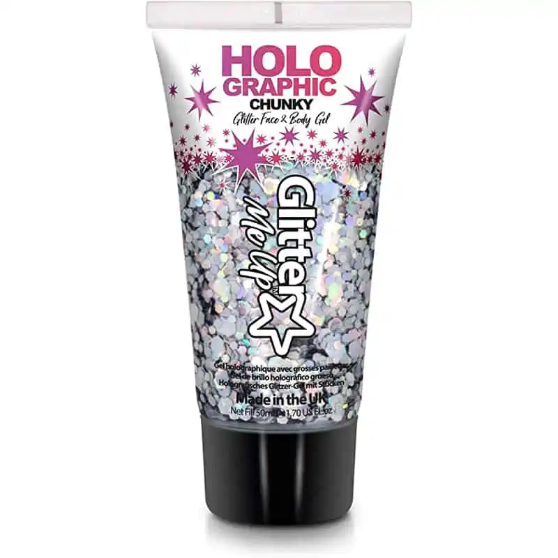 Festival make up Holographic Chunky Glitter Face & Body Gel – Intergalactic – 50 ml 
