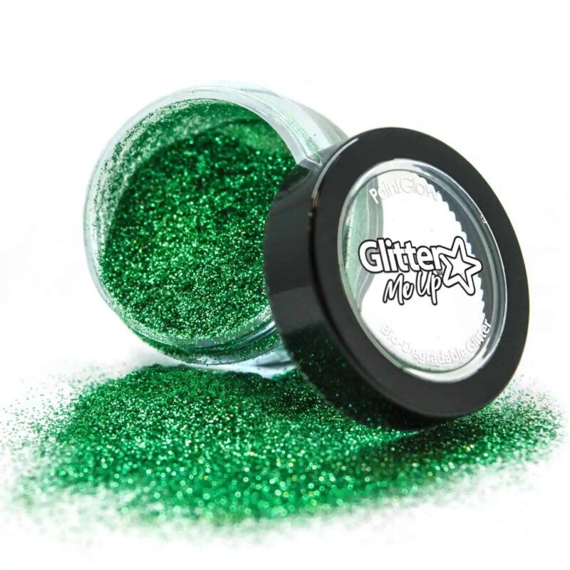 Festival make up PaintGlow Biodegradable Glitter Dust – Emerald Green