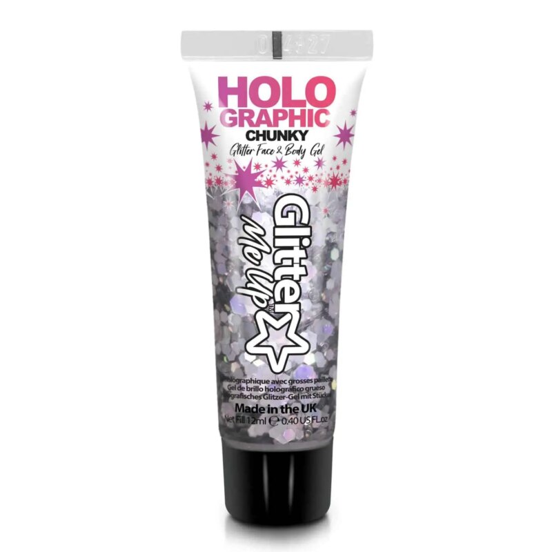 Festival make up Holographic Chunky Glitter Face & Body Gel – Intergalactic