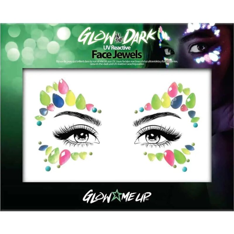 Festival make up_Face jewels_PaintGlow – Glow in the Dark 1 Face Jewel