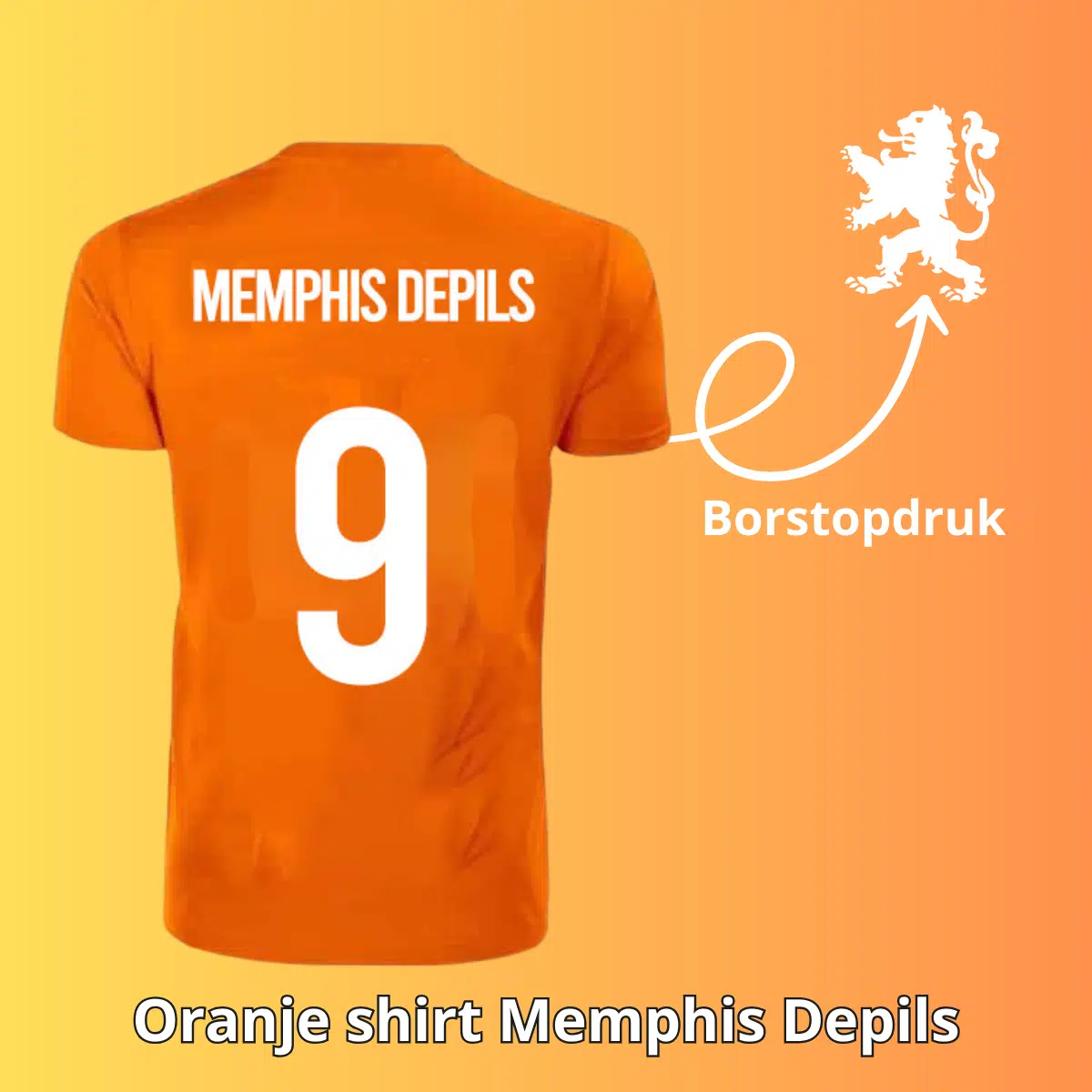 Memphis depils oranje shirt